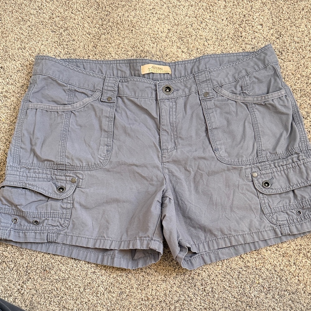 Natural reflections dusty blue outdoor shorts 14